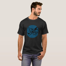 Camiseta Círculo Negro Azul Jesus Salva Grafite