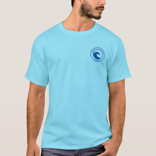 Camiseta Círculo Onda Oceano Azul Design Nápoles Praia