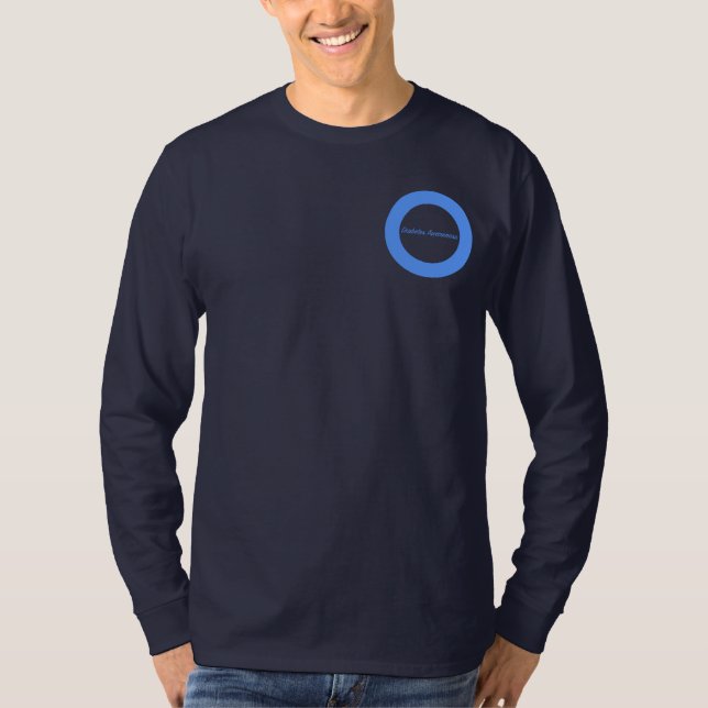 Camiseta Círculo para a consciência do diabetes (Frente)