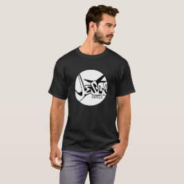 Camiseta Círculo Preto e Branco Jesus Salva Grafite