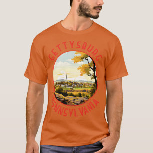 Camiseta Círculo Retro em Distância de Gettysburg Pensilvân