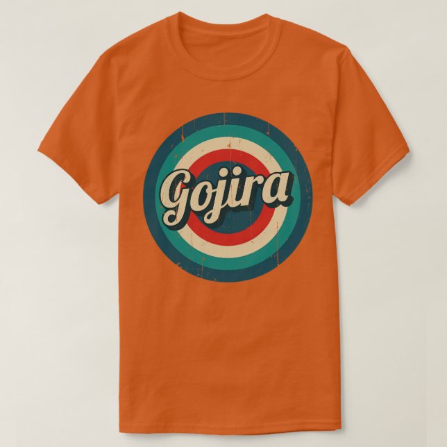 Camiseta Círculo Retro Gojira (Frente do Design)