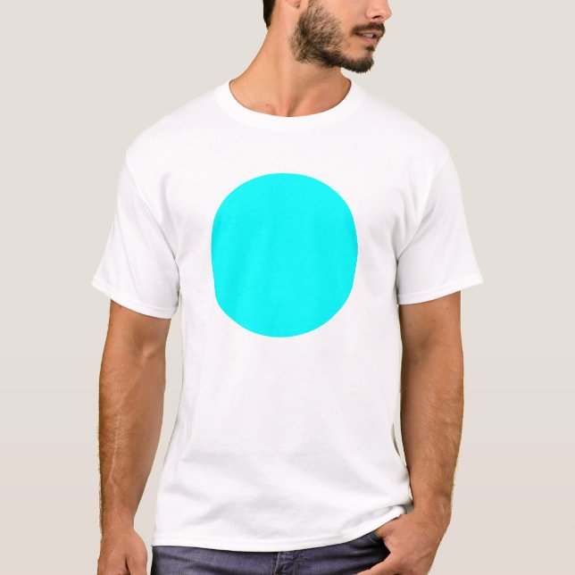 Camiseta Círculo Simples - Ciano (Frente)