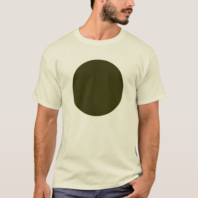 Camiseta Círculo Simples - Oliva Escura (Frente)