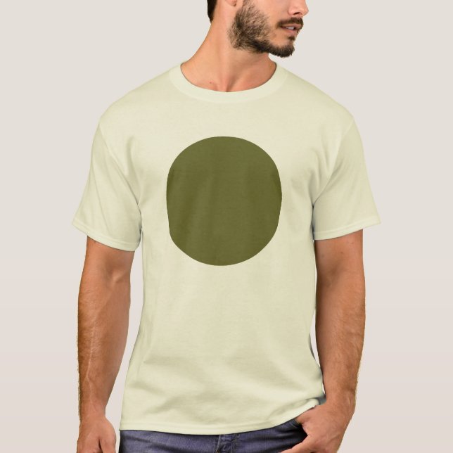 Camiseta Círculo Simples - Oliva Profunda (Frente)