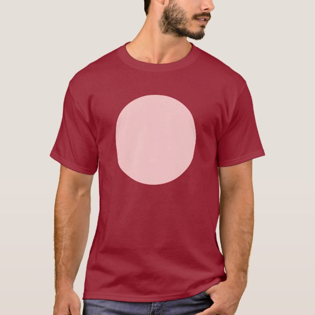 Camiseta Círculo Simples - Rosa Esmaecido (Frente)