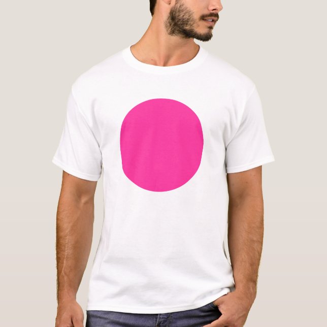 Camiseta Círculo Simples - Rosa Quente (Frente)