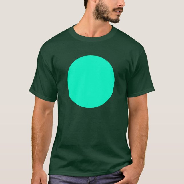 Camiseta Círculo Simples - Turquesa (Frente)