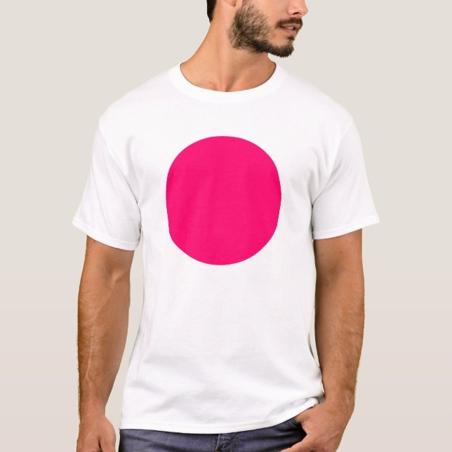 Camiseta Círculo Simples - Vermelho Neon (Frente)