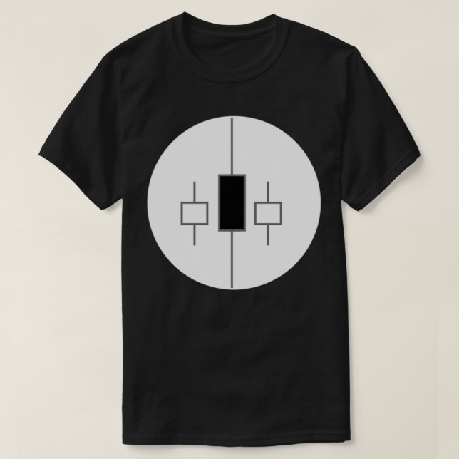 Camiseta círculo superior de rotação de onda alta (Frente do Design)