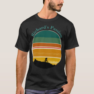 Camiseta Círculo Ultramarino. Paixão por ciclismo editável