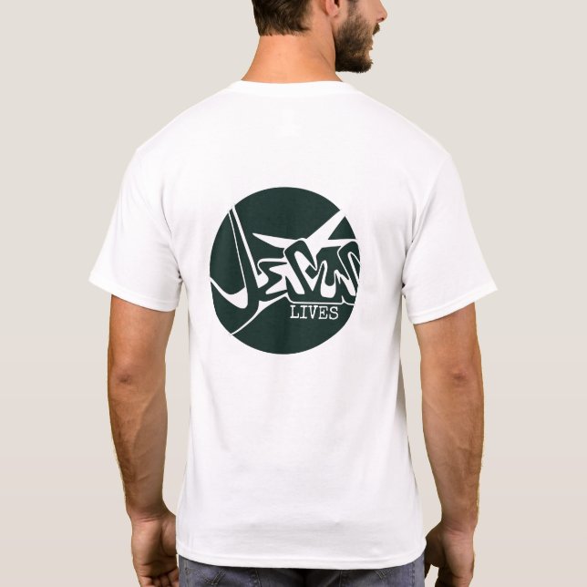 Camiseta Círculo Verde Caçador Jesus Salva Grafite (Verso)
