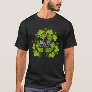 Camiseta Círculo Verde do Dia da Terra Das Árvores Com Reci