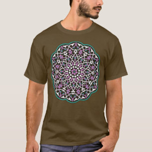 Camiseta Círculo Vetor de Arte Verde Magenta Cor-de-rosa Br