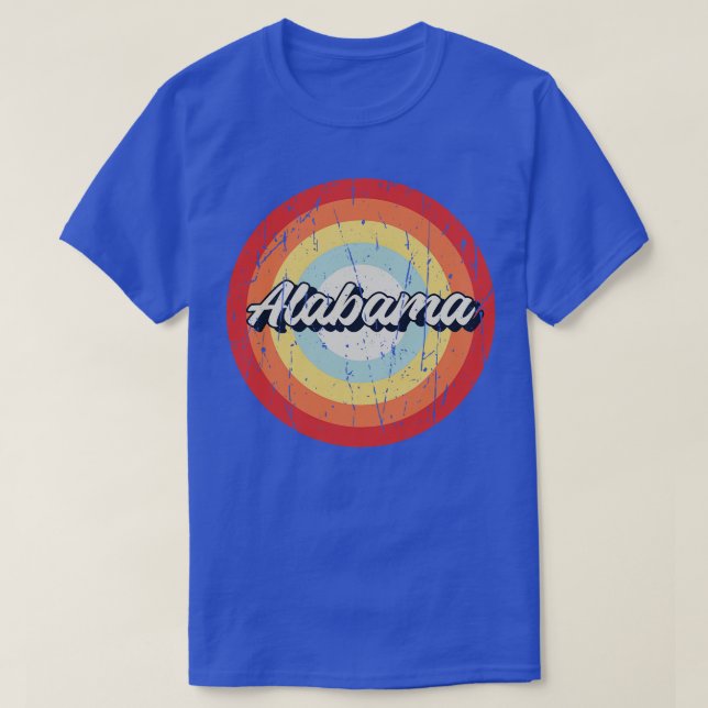 Camiseta círculo vintage alabama TShirt (Frente do Design)