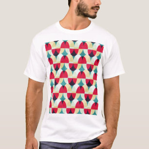 Camiseta Círculo vítreo, padrão abstrato sem costura.