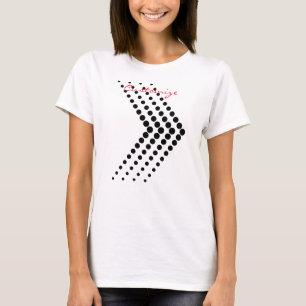 Camiseta Círculo Zigzag Chevron de meia-tona abstrato