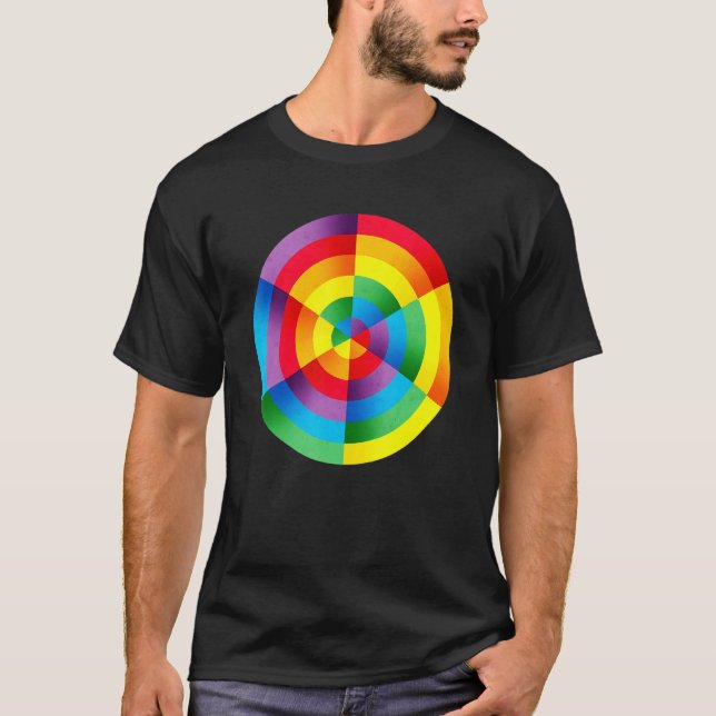 Camiseta Círculos arco-íris (Frente)