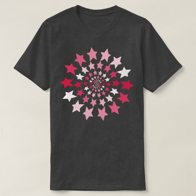 Camiseta Círculos Cada Vez Diminuídos Viva Gráfico Magenta (Frente do Design)