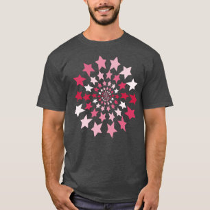 Camiseta Círculos Cada Vez Diminuídos Viva Gráfico Magenta
