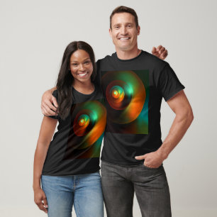 Camiseta Círculos Coloridos Padrão Moderno de Arte Abstrato