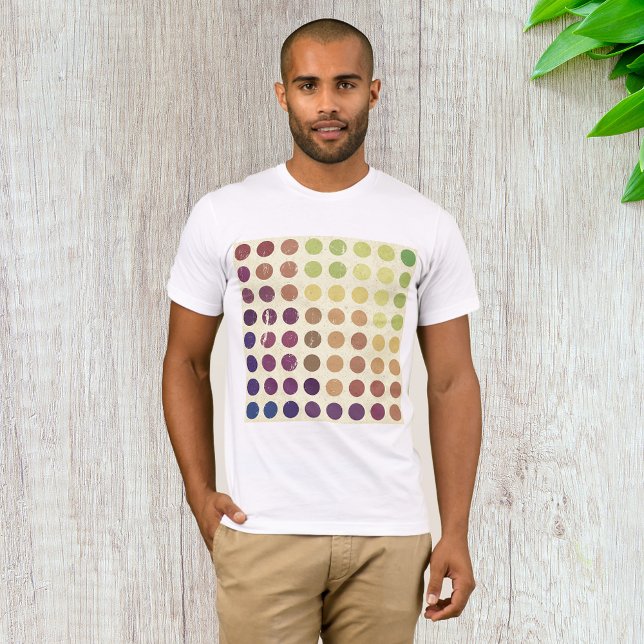 Camiseta Círculos Coloridos Retros Mens T-Shirt (Criador carregado)