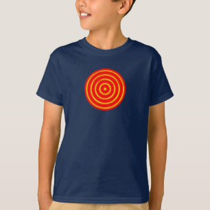 Camiseta Círculos Concentrados Crianças Coloridas T Camis