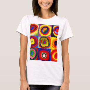 Camiseta Círculos Concentrados Quadrados Farbstudie Kandins
