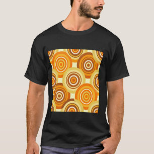 Camiseta Círculos Concentrados Retroativos Padrão Geométric