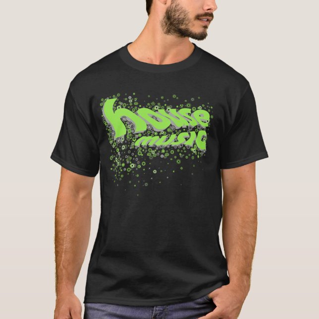 Camiseta Círculos da casa - verde/cinza (Frente)
