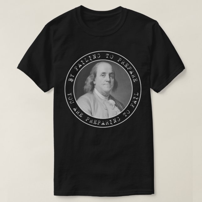 Camiseta Círculos de citação de Ben Franklin Benjamin Frank (Frente do Design)