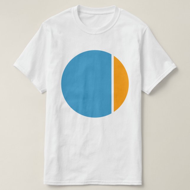 Camiseta círculos de esmagamento de cores (Frente do Design)