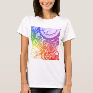 Camiseta Círculos do Grunge: Edição do arco-íris: