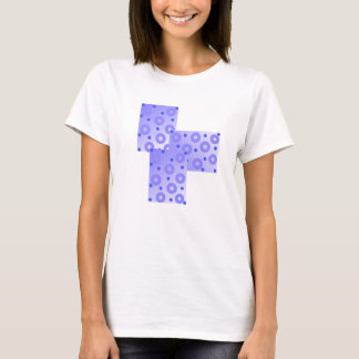 Camiseta Círculos e Pontos de Padrão Azul