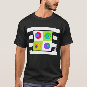 Camiseta Círculos Fibonacci Em T-Shirt Quadrado