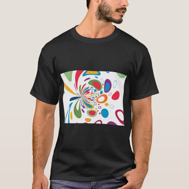 Camiseta Círculos luminosos brilhantes (Frente)