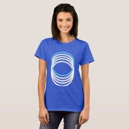 Camiseta Círculos Modernos Azul Branco 4Alex
