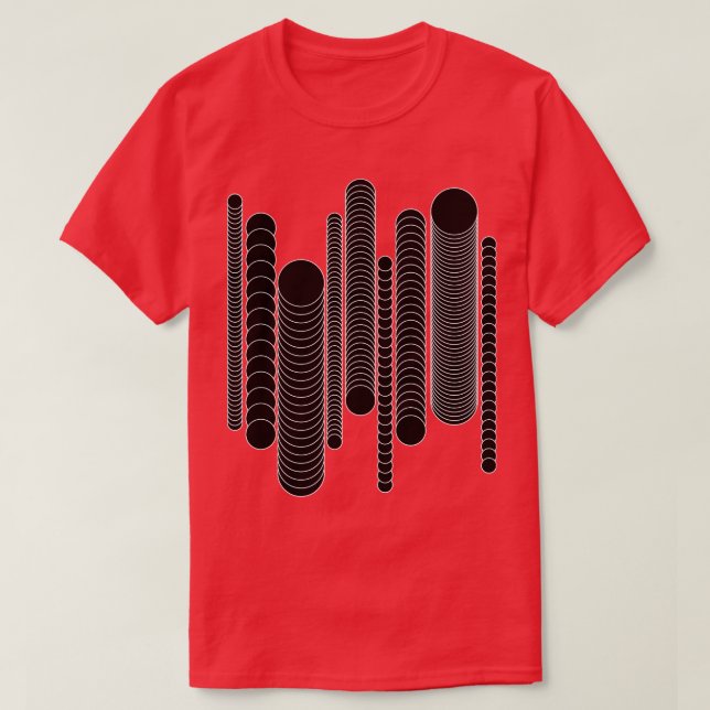 Camiseta círculos op art design (Frente do Design)