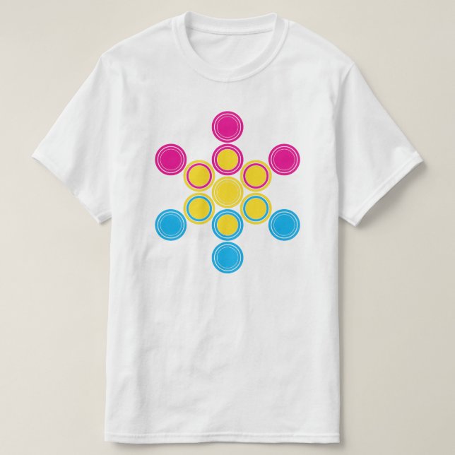 Camiseta círculos panSagrados (Frente do Design)