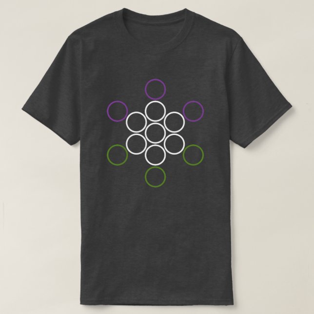 Camiseta círculos sagrados gêneroQueer (Frente do Design)