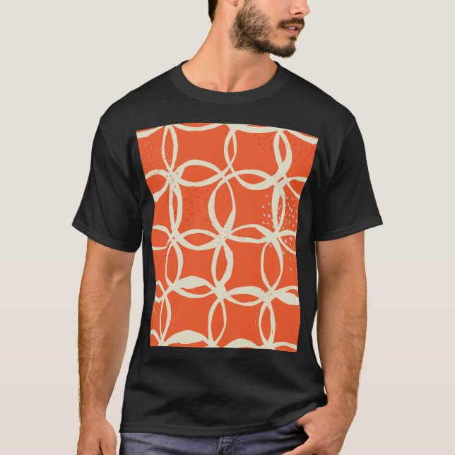 Camiseta Círculos sem costura tendências Design (Frente)