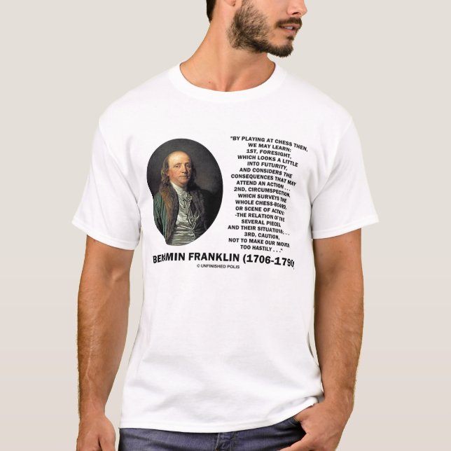 Camiseta Circumspection da previdência da xadrez de (Frente)