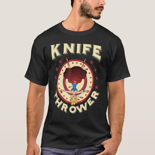 Camiseta Circus Knife Thrower Artiers Carnaval Tent (Frente)