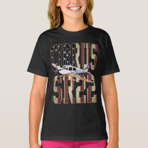 Camiseta Cirrus SR22 Aircraft Vintage Bandeira dos Estados 