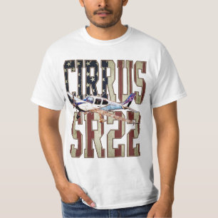 Camiseta Cirrus SR22 Aircraft Vintage Bandeira dos Estados