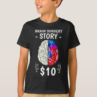 Camiseta Cirurgia Cerebral História Doença Craniotomia Sobr