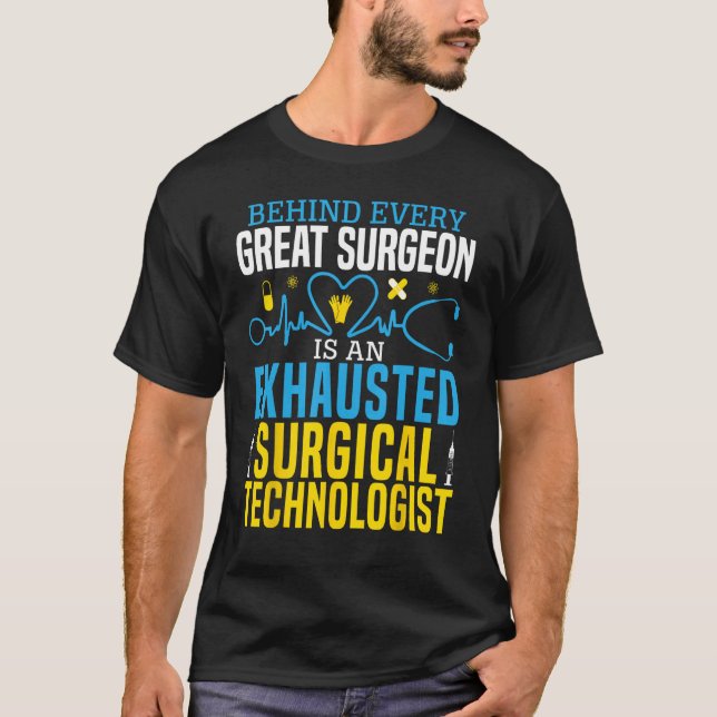 Camiseta Cirurgia Cirúrgica Tecnológica Surgical Scrub (Frente)