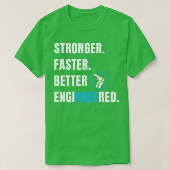 Camiseta Cirurgia de substituição do joelho Nova Recuperaçã (Frente do Design)