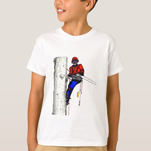 Camiseta Cirurgião Árvore Arborista no trabalho presente Ch (Frente)