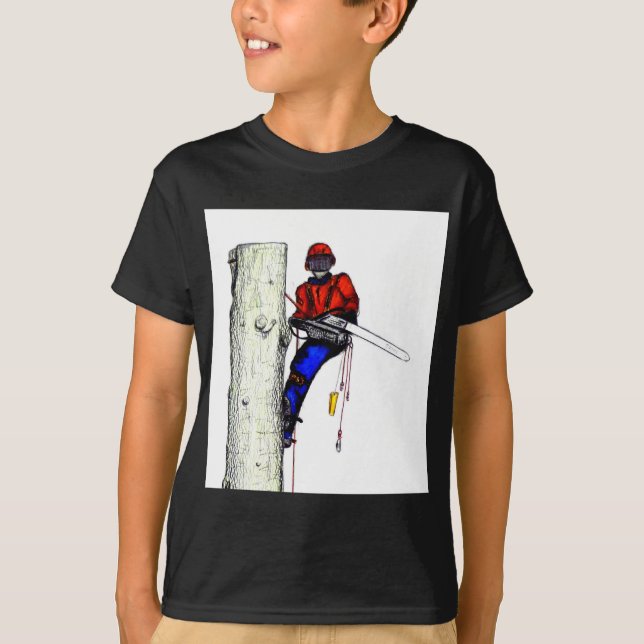 Camiseta Cirurgião Árvore Arborista no trabalho presente Ch (Frente)